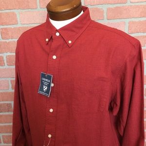 Cremieux Mens Everyday Oxford Shirt Button Front Red Heather 3XL